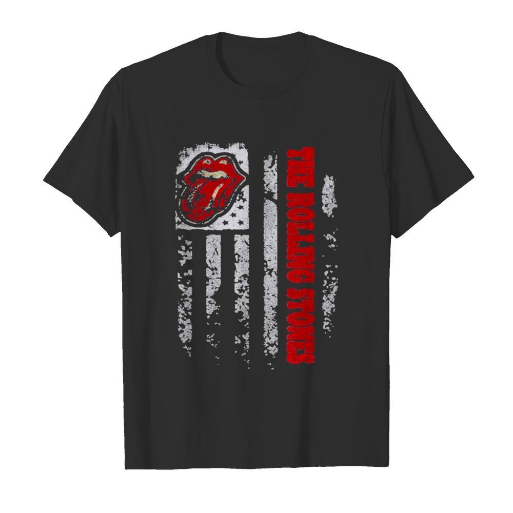 The Rolling Stone Lips American Flag shirt