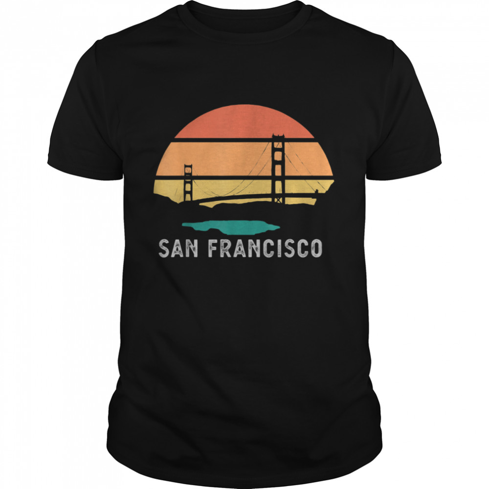 Vintage Golden Gate Bridge, San Francisco city, USA shirt