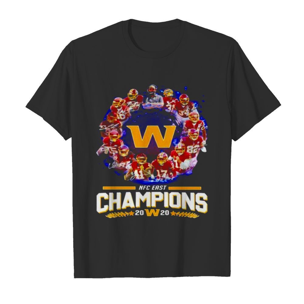 Washington Football Team NFC East Champions 2020 signatures shirt