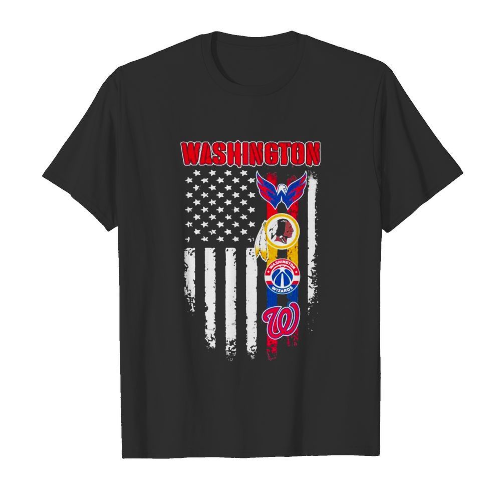 Washington Redskins Logo Team Football American Flag shirt