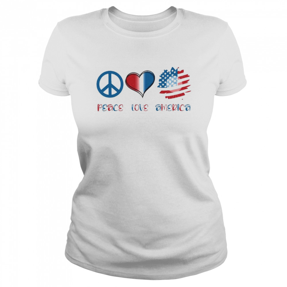 peace love america  Classic Women's T-shirt