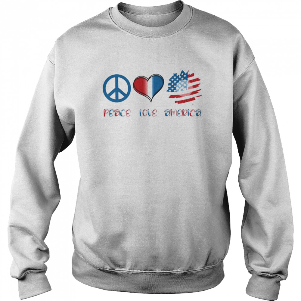 peace love america  Unisex Sweatshirt