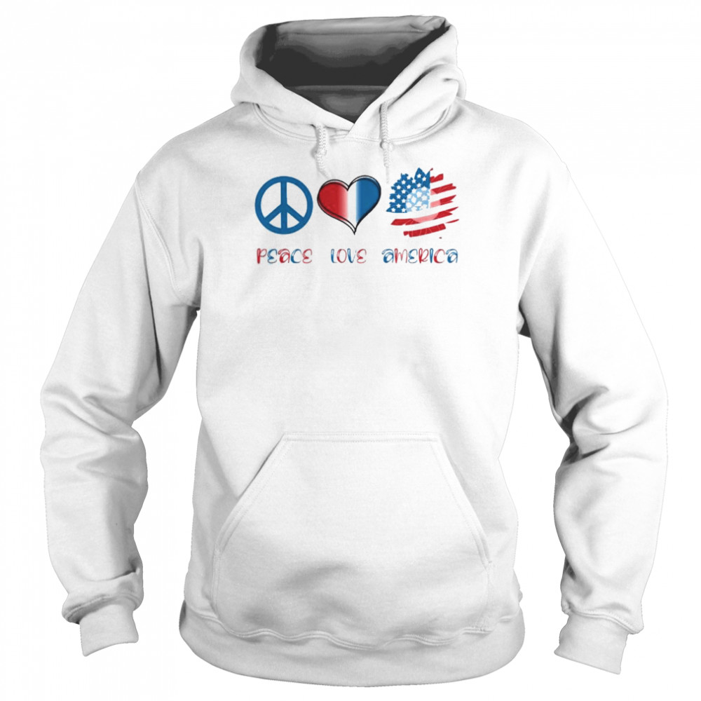 peace love america  Unisex Hoodie