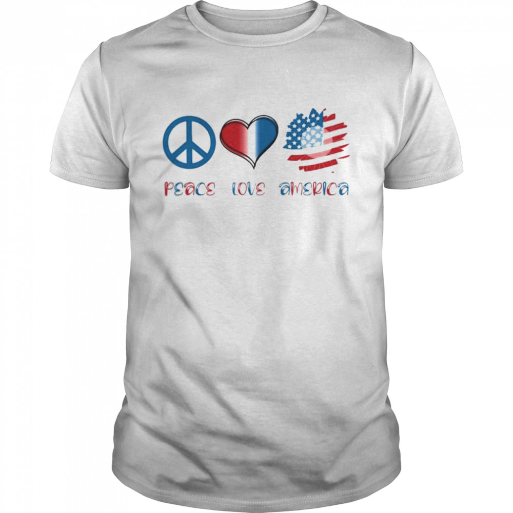 peace love america  Classic Men's T-shirt