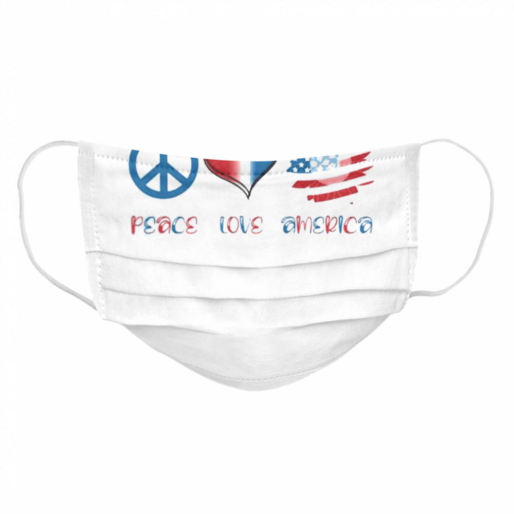 peace love america  Cloth Face Mask